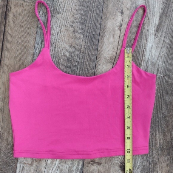 Hot Pink Sports Bra/Camisole Crop Top Size Medium - Picture 7 of 7